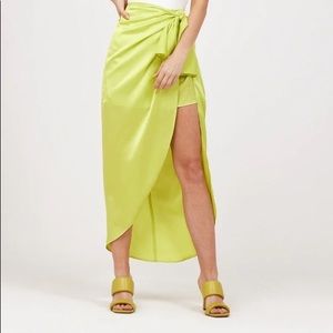 Show me your mumu satin wrap sarong tie skirt
